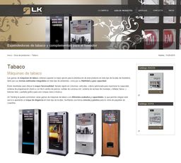 Página interior de LKVending.com